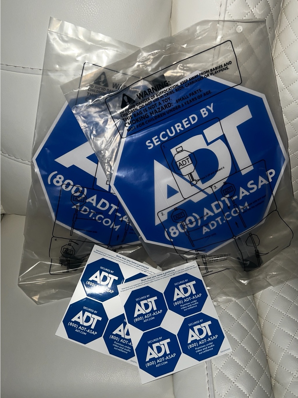 2 New ~ ADT Security Signs ~ 100% Aluminum Weatherproof